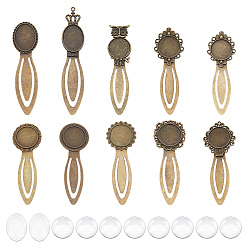 Античная Бронза Набор для самостоятельного изготовления закладок из сплава, без кадмия и без свинца, античная бронза, 81~102x20~31x3~4 мм