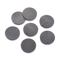 Electrophoresis Black 304 подвески из нержавеющей стали, , плоско-круглые, ионное покрытие (ip), электрофорез черный, 20x1 мм, отверстие : 1.4 мм