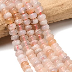 Вишневый агат Натуральные вишневые агатовые бусины, рондель, 6.5~7x4~4.5 мм, отверстие : 0.8 мм, около 89 шт / нитка, 15.35'' (39 см)