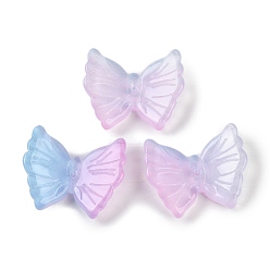 чертополох Окрашенные бусины из стекла, бабочка, чертополох, 20x24.5x6 мм, отверстие : 1.2 мм