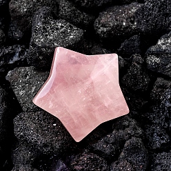 Звезда Фигурки из натурального розового кварца, для домашнего украшения рабочего стола, звезда, 50 мм