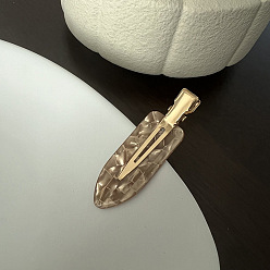 Седло Коричневый Заколки для волос из ацетата целлюлозы (смола) из кожи аллигатора, аксессуары для волос для женщин девушка, седло коричневый, 60 мм