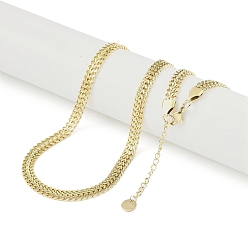 Настоящее золото 18K 304 женские ожерелья-цепочки из нержавеющей стали с пшеничной цепочкой, реальный 18 k позолоченный, 23.82 дюйм (60.5 см), 6.5 мм