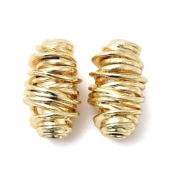 Настоящее золото 18K Латунные бусины в форме вихревой спирали, без кадмия и без свинца, стойки покрытие, долговечный, реальный 18 k позолоченный, 9~9.5x15 мм, отверстие : 3 мм