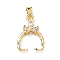 Золотой Латунь микро проложить кубический цирконий лед выбор и пинч поруки, долговечный, стойки покрытие, золотые, 19x13.5x5 мм, отверстие : 5x3.5 мм, штифты : 1 мм