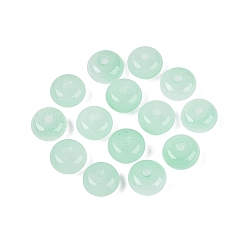 Aquamarin Backfarbe, Imitation von Jade, Glasperlen, Rondell, Aquamarin, 7.5~8.5x4~5 mm, Bohrung: 1.5~1.8 mm, ca. 2500 Stk. / 1000 g