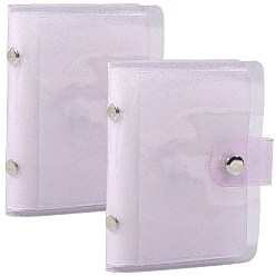 Платина 2мини-книжка-держатель для фотокарт из ПВХ, прямоугольные, платина, 102x80x15 мм