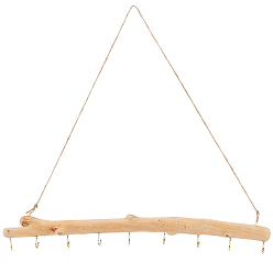 Белый Навахо 1коряга из ПК, крючок для веток, вешалка для веток, с веревкой и крючками, навахо белый, 407x62x30 мм