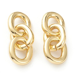 Настоящее золото 18K Латунная кабельная цепь, для ожерелья делает, долговечный, несварные, овальные, реальный 18 k позолоченный, 22 мм