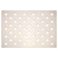 Нержавеющая Сталь Цвет Звезда 201 трафареты для резки нержавеющей стали, для diy scrapbooking / фотоальбом, декоративное тиснение, цвет нержавеющей стали, 375x265x1 мм, звезды: 28x29.5 mm
