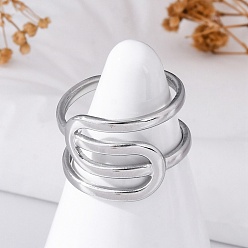 Нержавеющая Сталь Цвет 304 открытые манжеты из нержавеющей стали для женщин, цвет нержавеющей стали, регулируемый