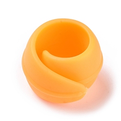 Orange Silicone Thread Spool Huggers, for Sewing Tools, Orange, 27x20mm