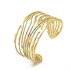 Настоящее золото 18K 304 женские браслеты-манжеты из нержавеющей стали, реальный 18 k позолоченный, 1-1/2 дюйм (3.7 см), внутренний диаметр: 2-1/2x1-7/8 дюйм (6.2x49 см)