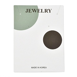 Dark Slate Gray Rectangle Cardboard Earring Display Cards, for Jewlery Display, Round Pattern, Dark Slate Gray, 12x9x0.04cm