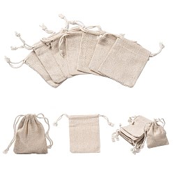 пшеница Drawstring мешки хлопка упаковка мешочки, цвет пшеницы, 10x8 см
