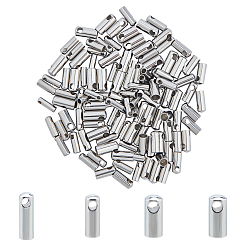 Stainless Steel Color 304 Stainless Steel Cord Ends, End Caps, Column, Stainless Steel Color, 120pcs/box