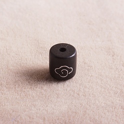 Cloud Деревянные бусины, для diy craft, изготовление ювелирных изделий, колонка, облачный узор, 8 мм, отверстия : 1.6 mm и 4 мм