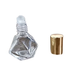 Золотистый Звездные стеклянные бутылки-роллеры, многоразовая бутылка эфирного масла, для личной гигиены, золотые, 2.8x2.8x5.6 см, емкость: 8 мл (0.27 жидких унций)