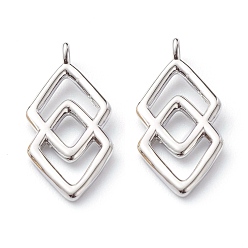 Платина Латунные подвески, долговечный, адинкра символы эпа, платина, 20x8.3x1.5 мм, отверстие : 1.5 мм