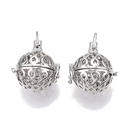 Платина Подвески из латуни, без никеля , для ожерелья, полые круглые с бесконечностью, платина, 29x26x21.5 мм, отверстие : 6x8 мм, внутренней меры: 18 мм