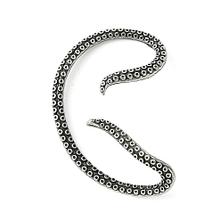 Античное Серебро 316 хирургические серьги-манжеты из нержавеющей стали., осьминог, право, античное серебро, 51x37 мм