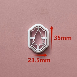 Christmas Tree Christmas Plastic Molds, Clay Cutters, Clay Modeling Tools, for Earring Making, Christmas Tree, 3.5x2.35cm