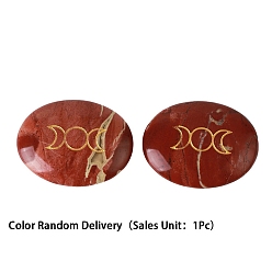 Красный Камень Натуральные целебные камни из красной яшмы, круглые камни, карманные пальмовые камни для балансировки рейки, 43x33 мм