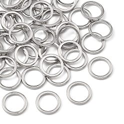 Platinum SHEGRACE Brass Beads, Large Hole Beads, Round Ring, Lead Free & Cadmium Free & Nickel Free, Platinum, 9x1.2mm, Hole: 7mm