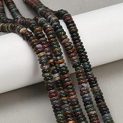 (RRHB277) Кристалл на подкладке из медово-бежевого цвета Природного индийского агата бисер нитей, рондель, 6~6.5x2~3 мм, отверстие : 0.8 мм, около 152~162 шт / нитка, 14.57~15.20'' (37~38.6 см)