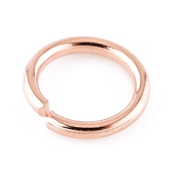 Rose Gold 304 Stainless Steel Open Jump Rings, Rose Gold, 15 Gauge, 10x1.5mm, Inner Diameter: 7mm