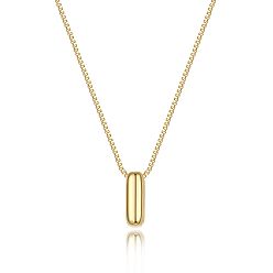 Letter I Латунные ожерелья с цепочкой-подвеской в форме коробки для женщин, золотые, Буква "i", 16.54 дюйм (42 см)