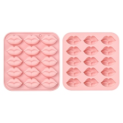Pink 1 набор 2шт. силиконовые формы для губ, розовые, 13.7x13.1x1.4 см