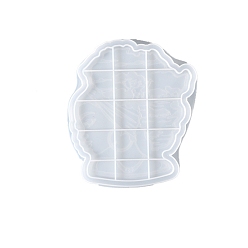 Белый Подставки под стаканы из пищевого силикона своими руками, формы для литья смолы, женщины, белые, 227x200x15 мм