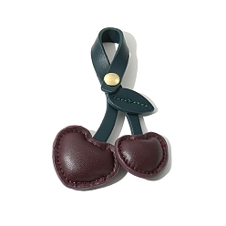 Кокосово-Коричневый Pu кожаный кулон украшение, сердце, кокосового коричневый, 110 мм