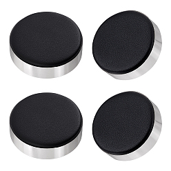 Черный Подушка для часов из искусственной кожи, инструмент для ремонта, аксессуары для часов, плоско-круглые, чёрные, 51x16 мм