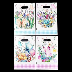 Mixed Shapes 50шт. пакеты из полиэтилена с цветочной и бабочковой тематикой, прямоугольные, разнообразные, 25x16.3x0.01 см