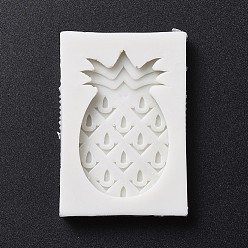 Antique White Food Grade Silicone Molds, Fondant Molds, For DIY Cake Decoration, Chocolate, Candy, UV Resin & Epoxy Resin Jewelry Making, Pineapple, Antique White, 62x42mm, Inner Measure: 31x51mm