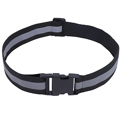 Черный 1 Светоотражающие эластичные полиэстеровые пояса, предупреждающие знаки о ночной езде, чёрные, 611~1095x38x11 мм