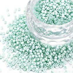 Аквамарин 13/0 стакан бисер, Макарон цвет, круглое отверстие, круглые, аквамарин, 13/0, 2~2.3x1.5 мм, отверстие : 0.8 мм, о 450 г / мешок