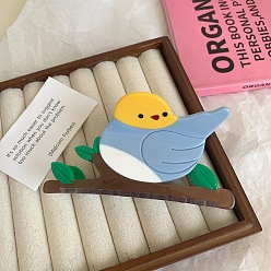 Светло-Голубой Заколки для волос с когтями из ацетата целлюлозы (смола), птица, аксессуары для волос для девочек или женщин, Небесно-голубой, 96x50 мм