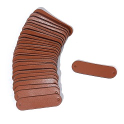 Шоколадный Овальные бирки из искусственной кожи пустые, для джинсов своими руками, , обуви, аксессуары для шляп, цвет шоколада, 45x12 мм