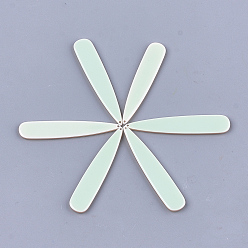 Pale Green Cellulose Acetate(Resin) Big Pendants, teardrop, Pale Green, 53~54x10~10.5x2.5mm, Hole: 1mm
