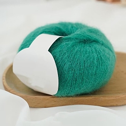 Темный Голубой Пряжа мохер, длинная шерстяная пряжа для вязания, для одежды шарфы свитера шали шапки, темные голубые, 20г/моток