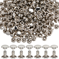 Платина 120 устанавливает железные декоративные заклепки, для одежды сумка обувь кожаная поделка, грибы / купол, платина, 8x3.5 мм, отверстие : 3 мм
