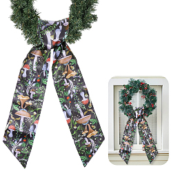 Черный 1Пояса для женщин из полиэстера с принтом в виде грибов, чёрные, 1450x124x0.3 мм