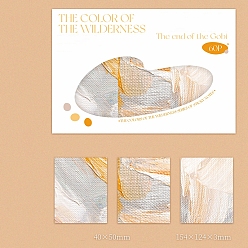 Сэнди Коричневый Цвет бумажных стикеров в стиле wildernrss, наклейки с наклейками, для офисного школьного чтения, палитра узор, песчаный коричневый, 50x40 мм, 60 листов / комплект