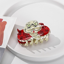 Змея Заколки для волос из ацетата целлюлозы в форме когтей животных, аксессуары для волос для женщин и девочек, змея, 85x55 мм