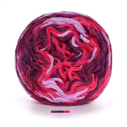 Малиновый Супер мягкая толстая хлопковая пряжа для вязания, пряжа амигуруми, пряжа для вязания крючком, для свитера, шапки, носков, детских одеял, сегмент окрашенный, малиновый, 5 мм