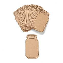 Цвет Древесины Крафт-бумага висит бирки, бутылка, деревесиные, 6.5x3.5x0.05 см, отверстие : 4 мм, 50 шт / пакет