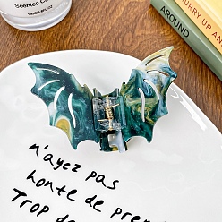 Зеленый Акриловые заколки для волос в форме когтя летучей мыши, аксессуары для волос для женщин и девочек, зелёные, 83x55 мм